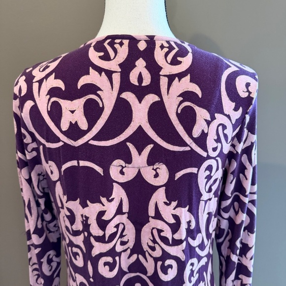 Soma Women's Flowy Long Open Sleeve Midi Dress, Burgundy, Size Medium - Picture 5 of 13